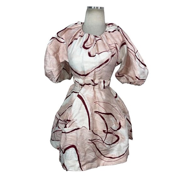 AJE Psychedelia Cut Out Mini Dress in Whimsical Dove 2 New Womens Cut out Party - Picture 5 of 16